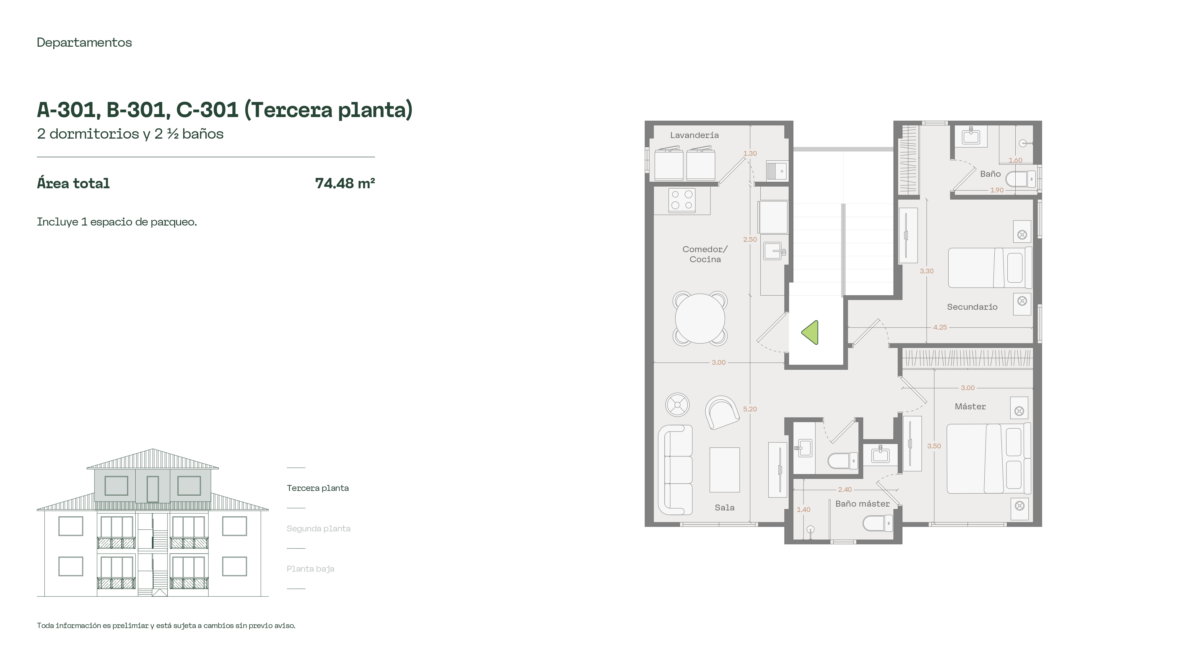 Plano Tercera Planta
